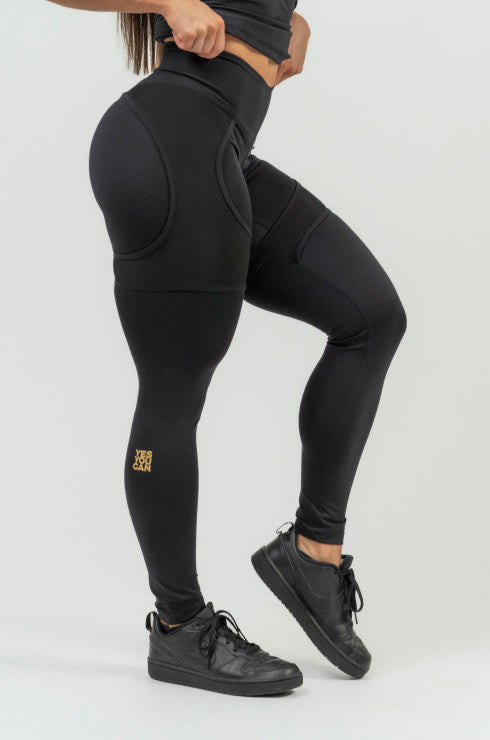 NEBBIA Leggings a vita alta da donna INTENSE Mesh Gold